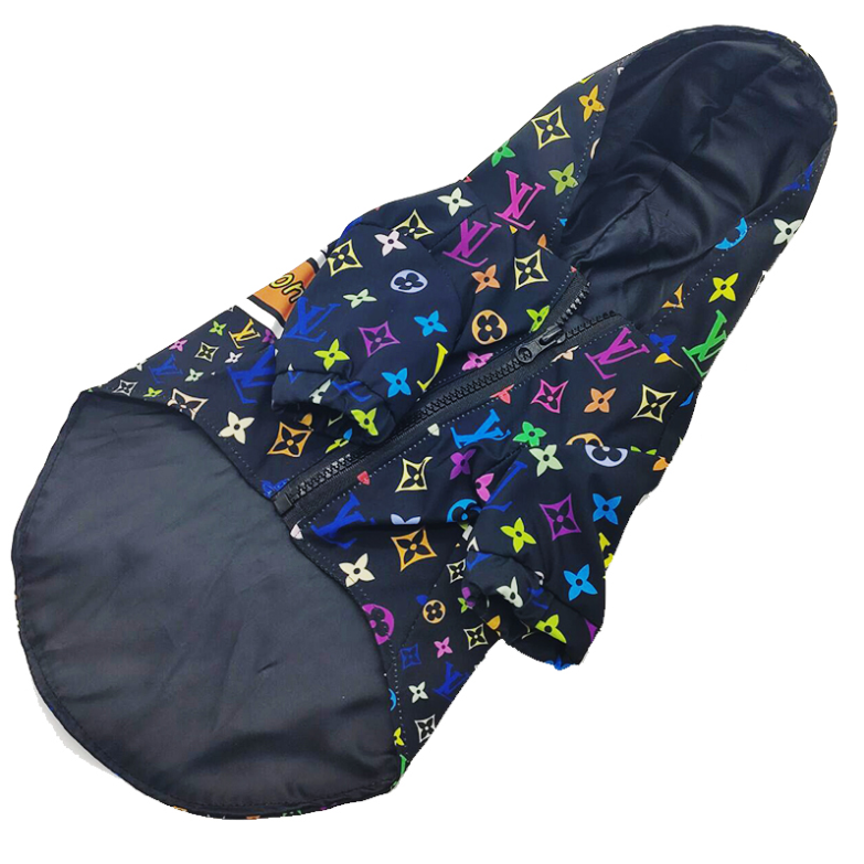 Black LV Multicolor Zip Jacket