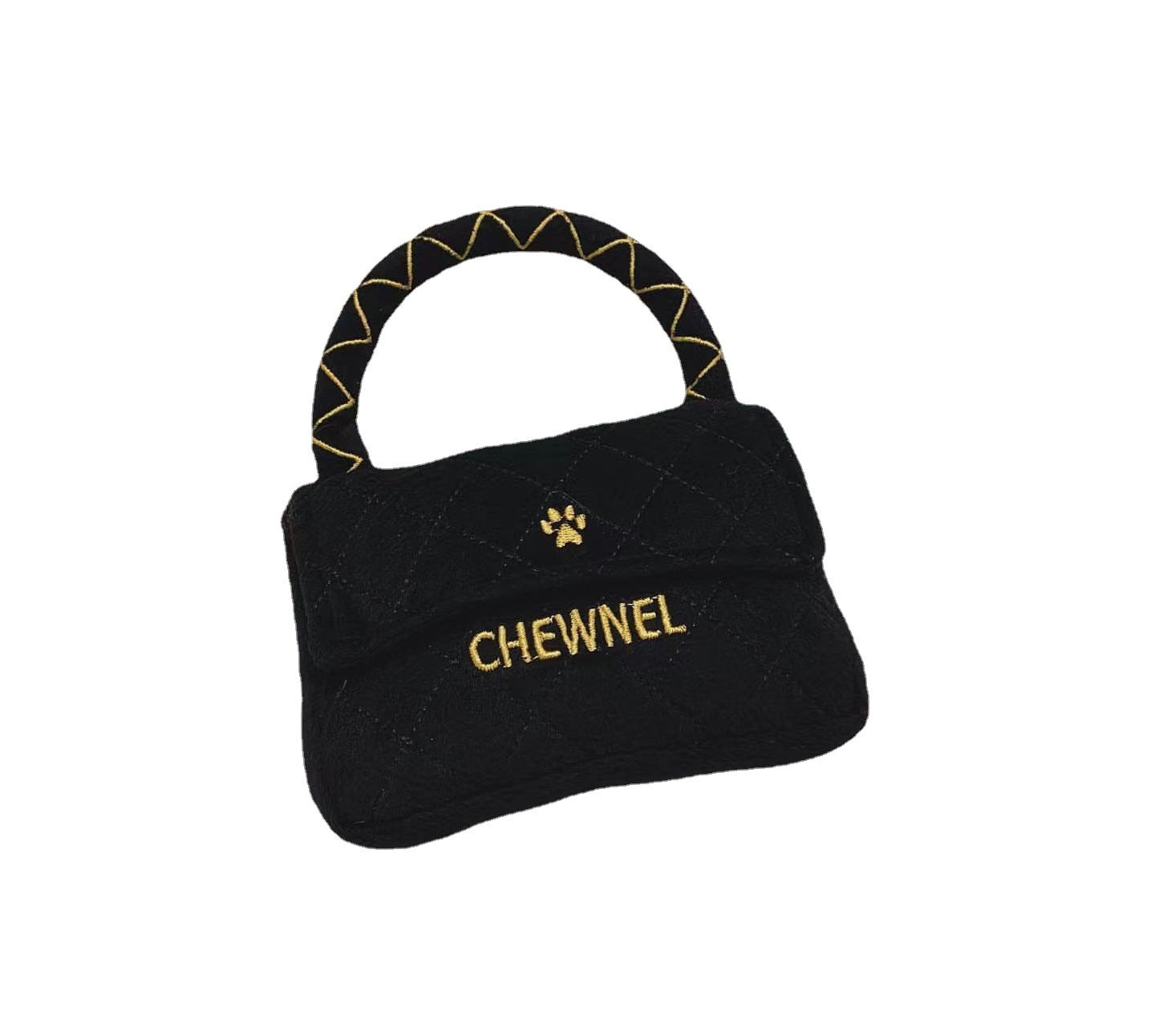 Black Chewnel Purse Squeaker Toy