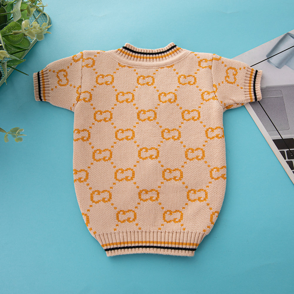 Peach GG Cardigan Sweater