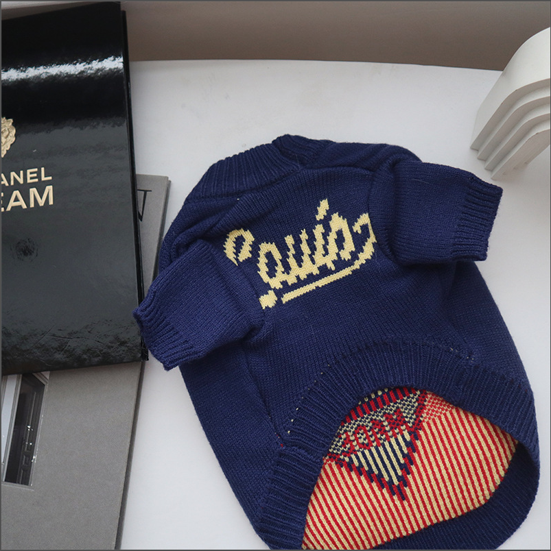 Navy Heart LV Sweater