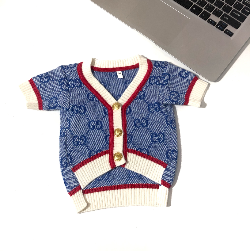 Blue button GG Cardigan Sweater