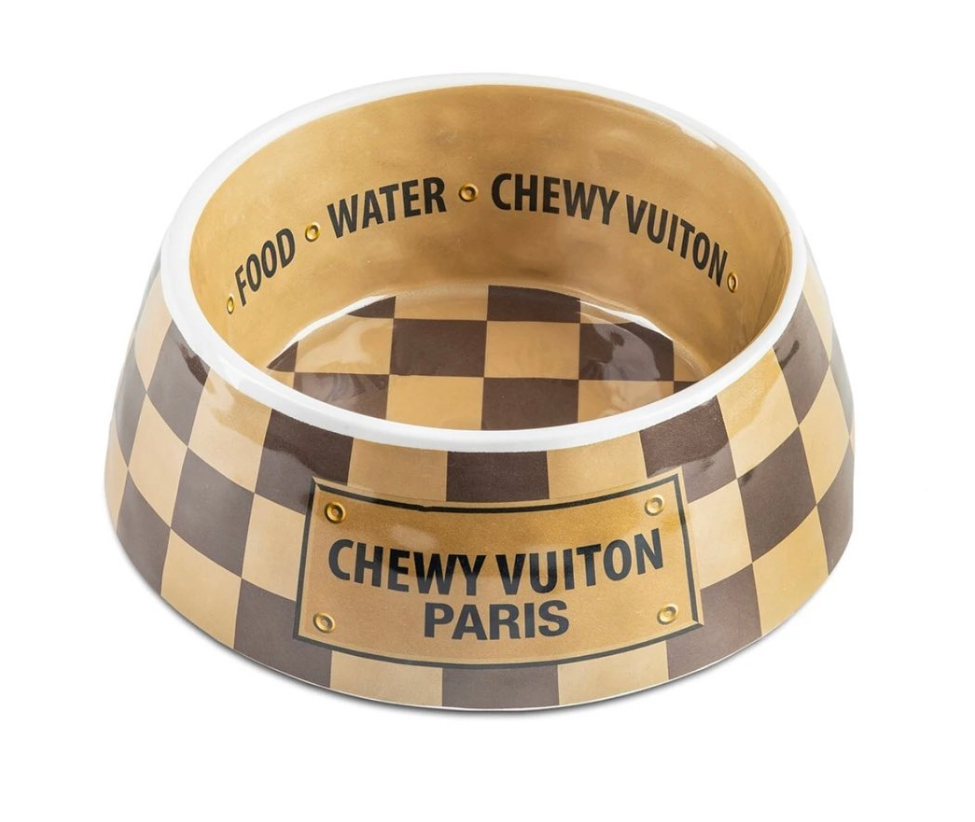 Chewy Vuitton LV Dog Bowl