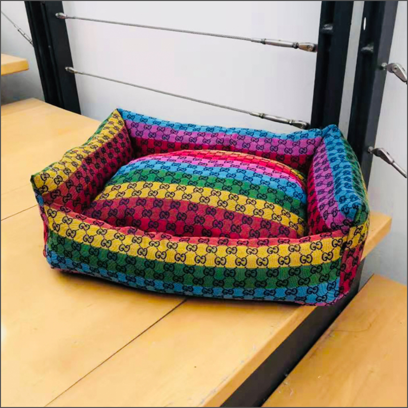 Colorful GG Dog Bed