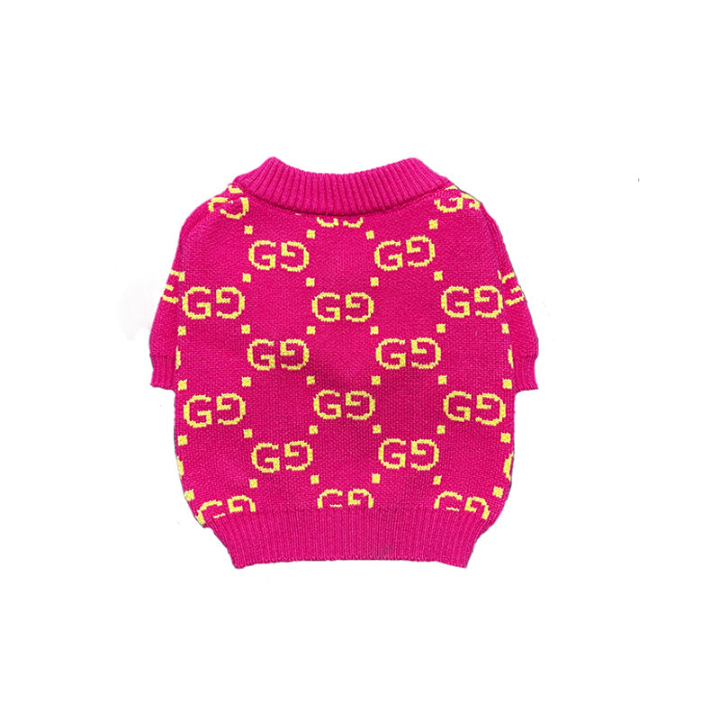 Pink GG Cardigan Sweater
