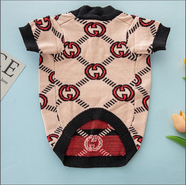 Tan Orange Link GG Sweater