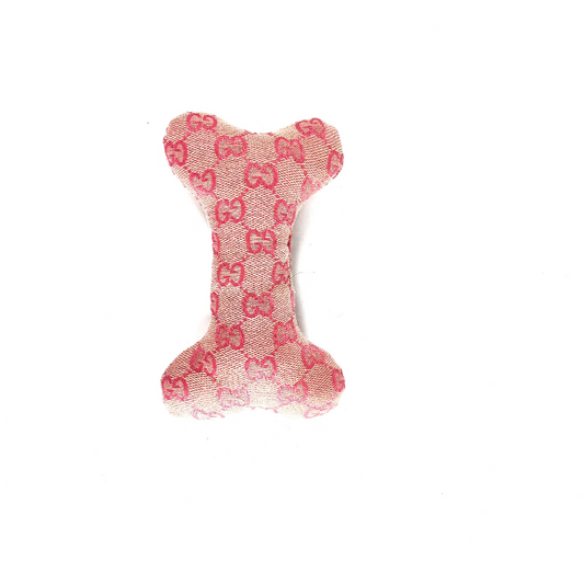 Red GG Bone Squeaker Toy