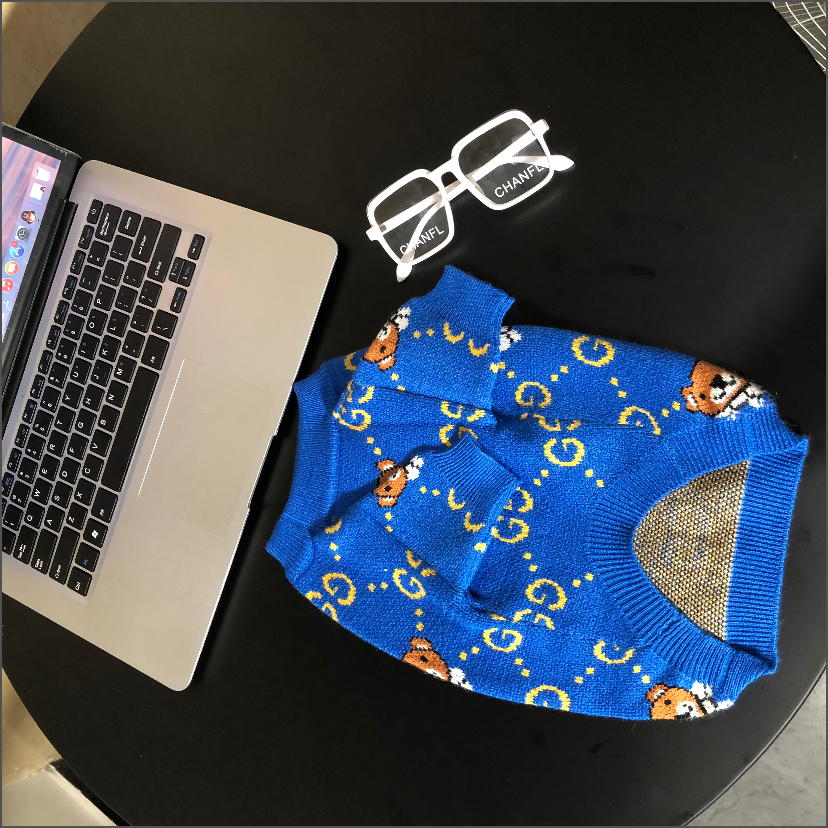 Blue GG Teddy Sweater