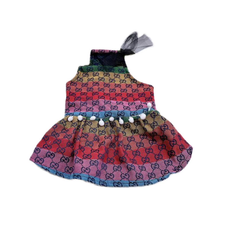 Colorful GG Pleated Dress