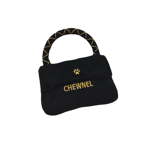 Black Chewnel Purse Squeaker Toy