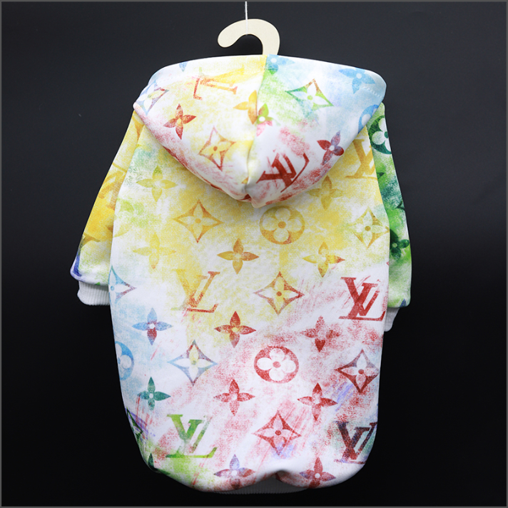 White LV Watercolor Hoodie