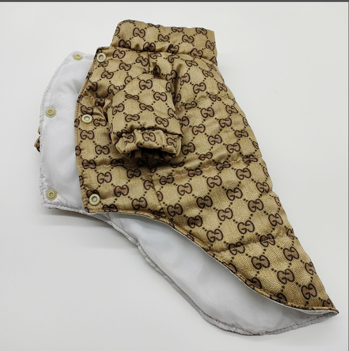 Tan GG Puffer Jacket