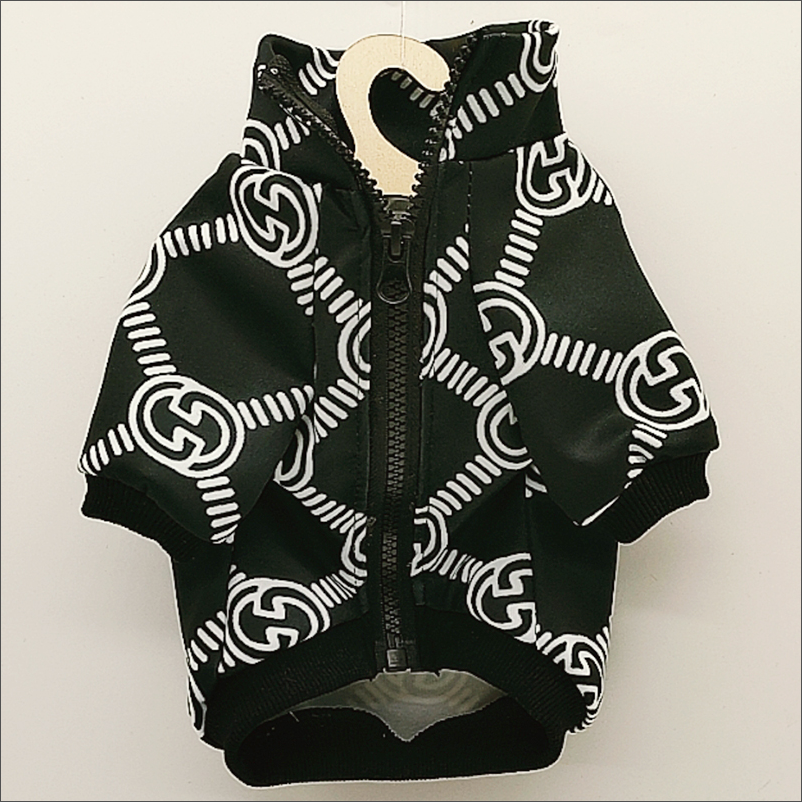 Black White Link GG Hoodie