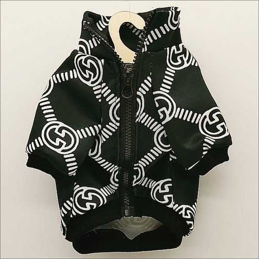 Black White Link GG Hoodie