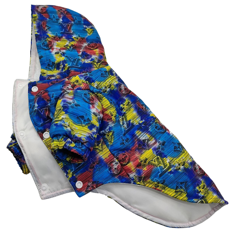 Blue LV Watercolor Hooded Jacket