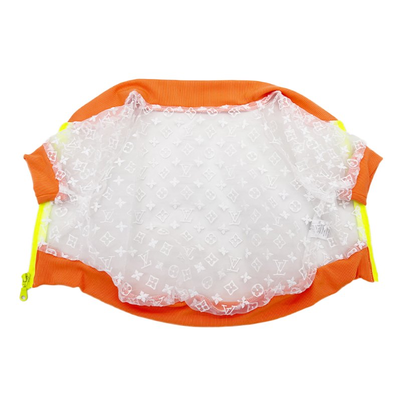 Sheer Orange Zipper Jacket