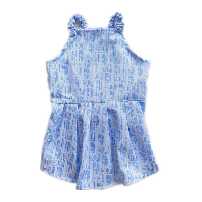 Light Blue CD Scrunch Dress