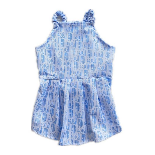 Light Blue CD Scrunch Dress