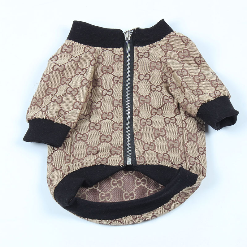 Black Tan GG Zipper Jacket