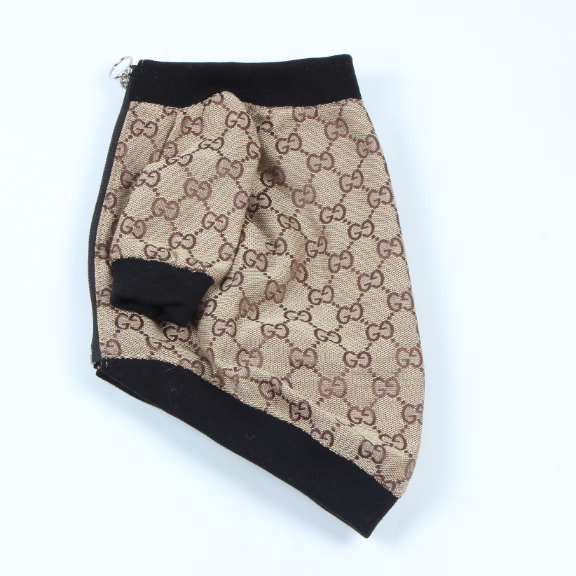 Black Tan GG Zipper Jacket