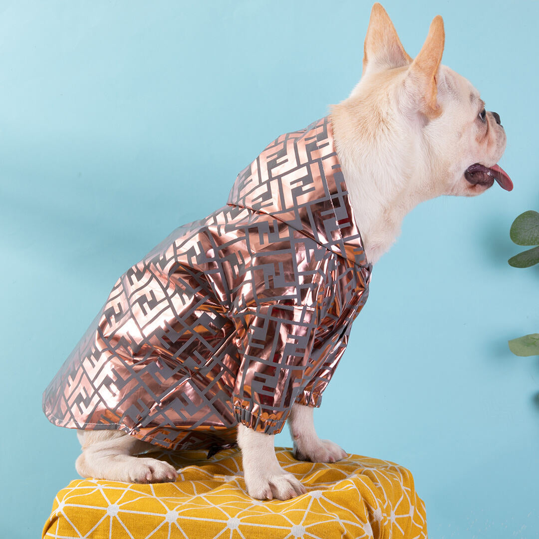 Grey Gold FF Hooded Windbreaker