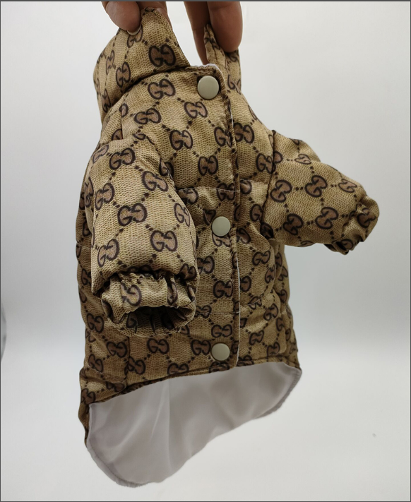 Tan GG Puffer Jacket