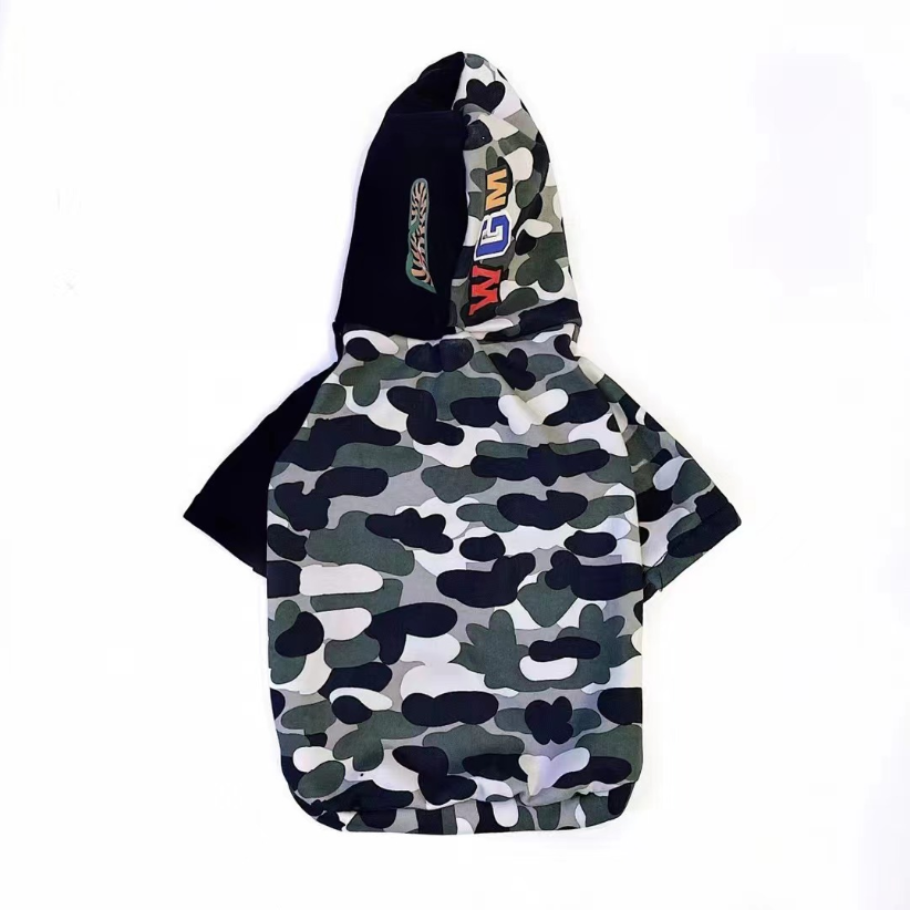 Black Camo Split Shark Hoodie
