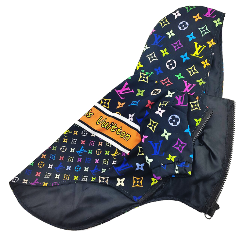 Black LV Multicolor Zip Jacket