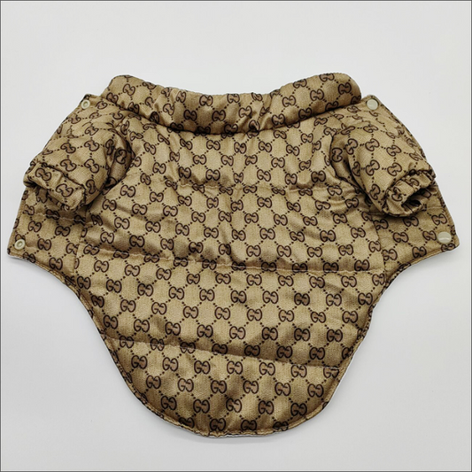 Tan GG Puffer Jacket