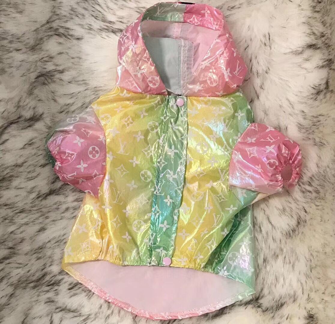 Pastel LV Hooded Raincoat