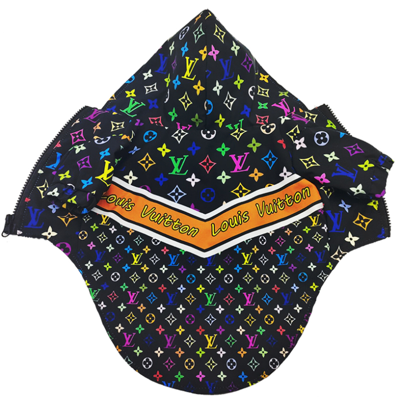 Black LV Multicolor Zip Jacket