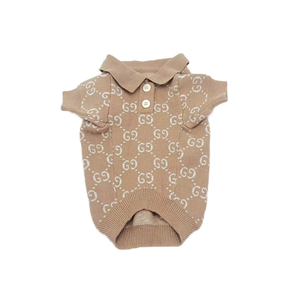 Tan GG Collar Shirt