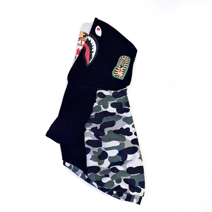 Black Camo Split Shark Hoodie