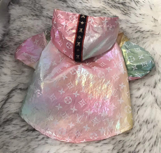 Pastel LV Hooded Raincoat