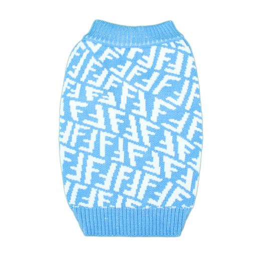 Blue White Swirl FF Sweater