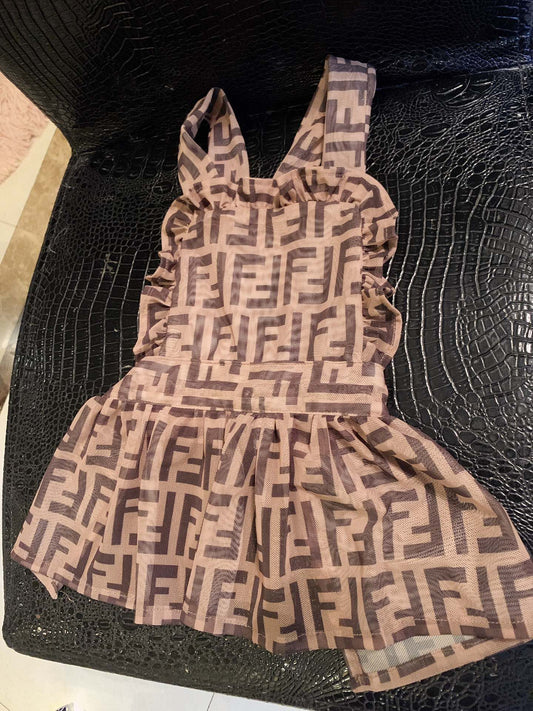 Brown FF Tutu Dress
