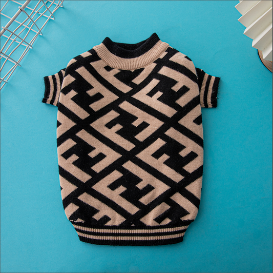 Tan Black Big FF Sweater