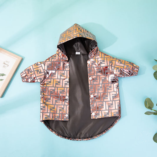 Grey Gold FF Hooded Windbreaker