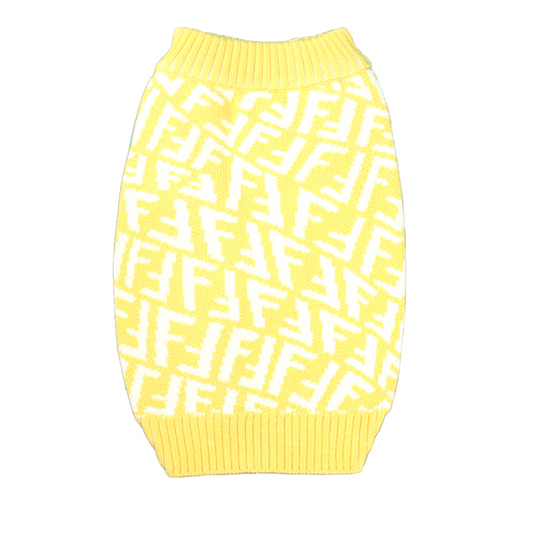 Yellow White Swirl FF Sweater