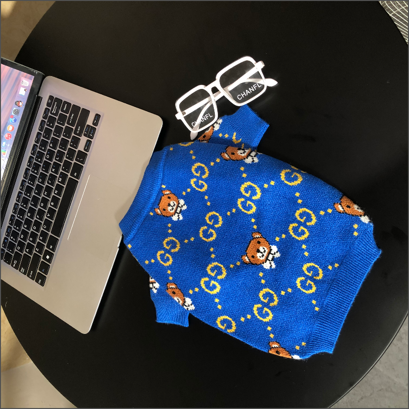 Blue GG Teddy Sweater